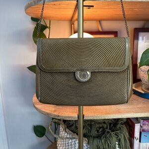 Olive Green Woven Women’s Bag